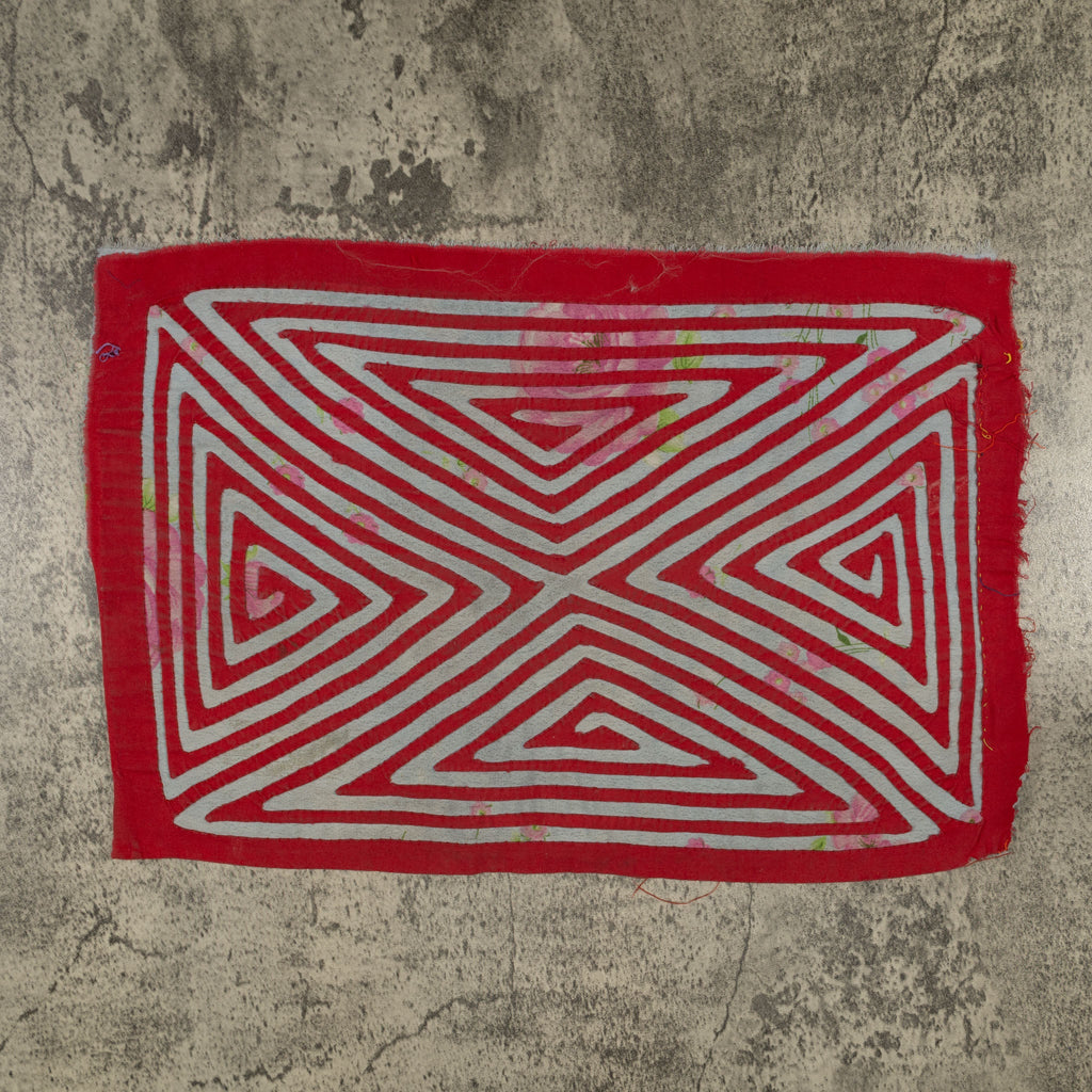 Vintage Red And Gray Floral Background Mola