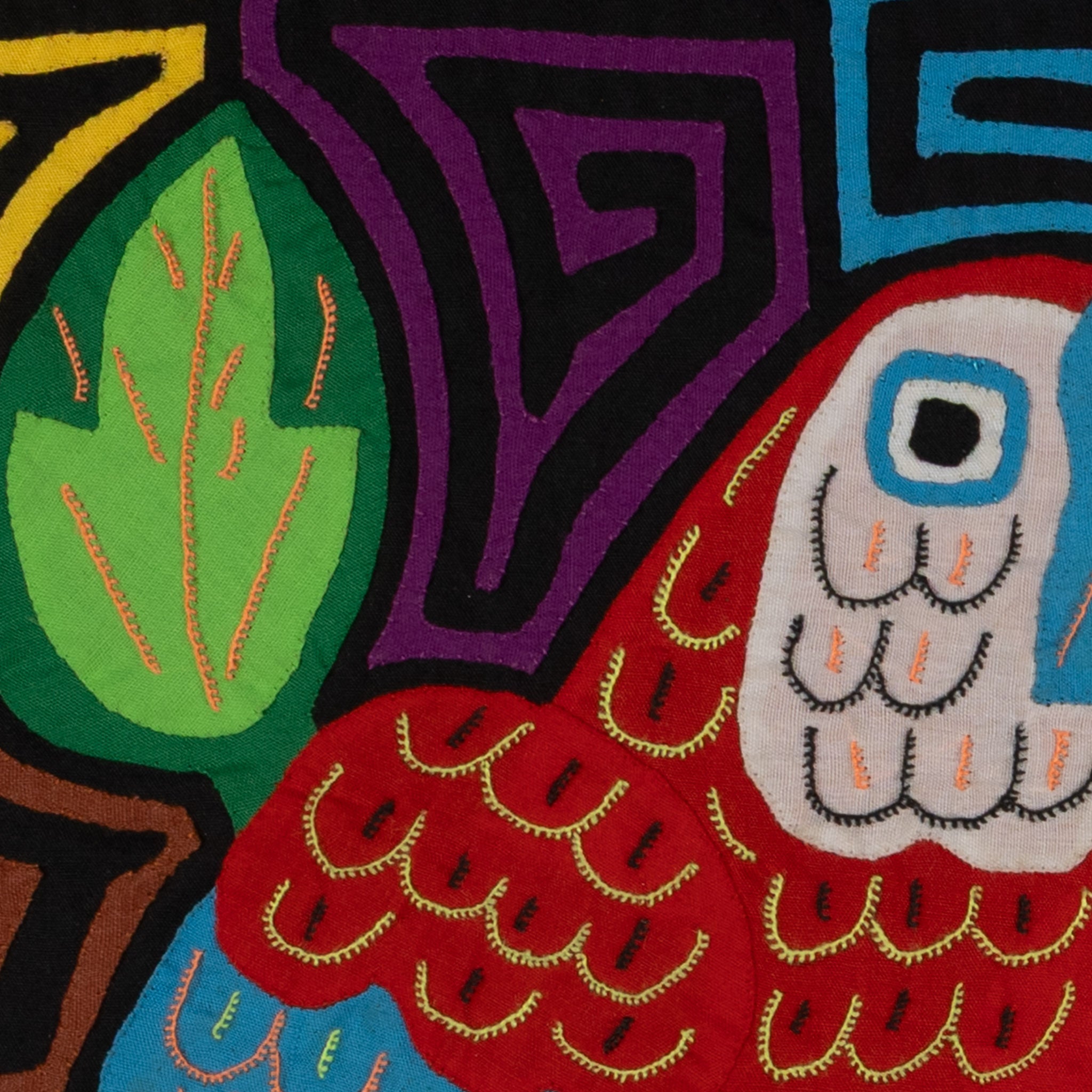 Fantasy Red Yellow And Orange Two Toucan Bird Mola