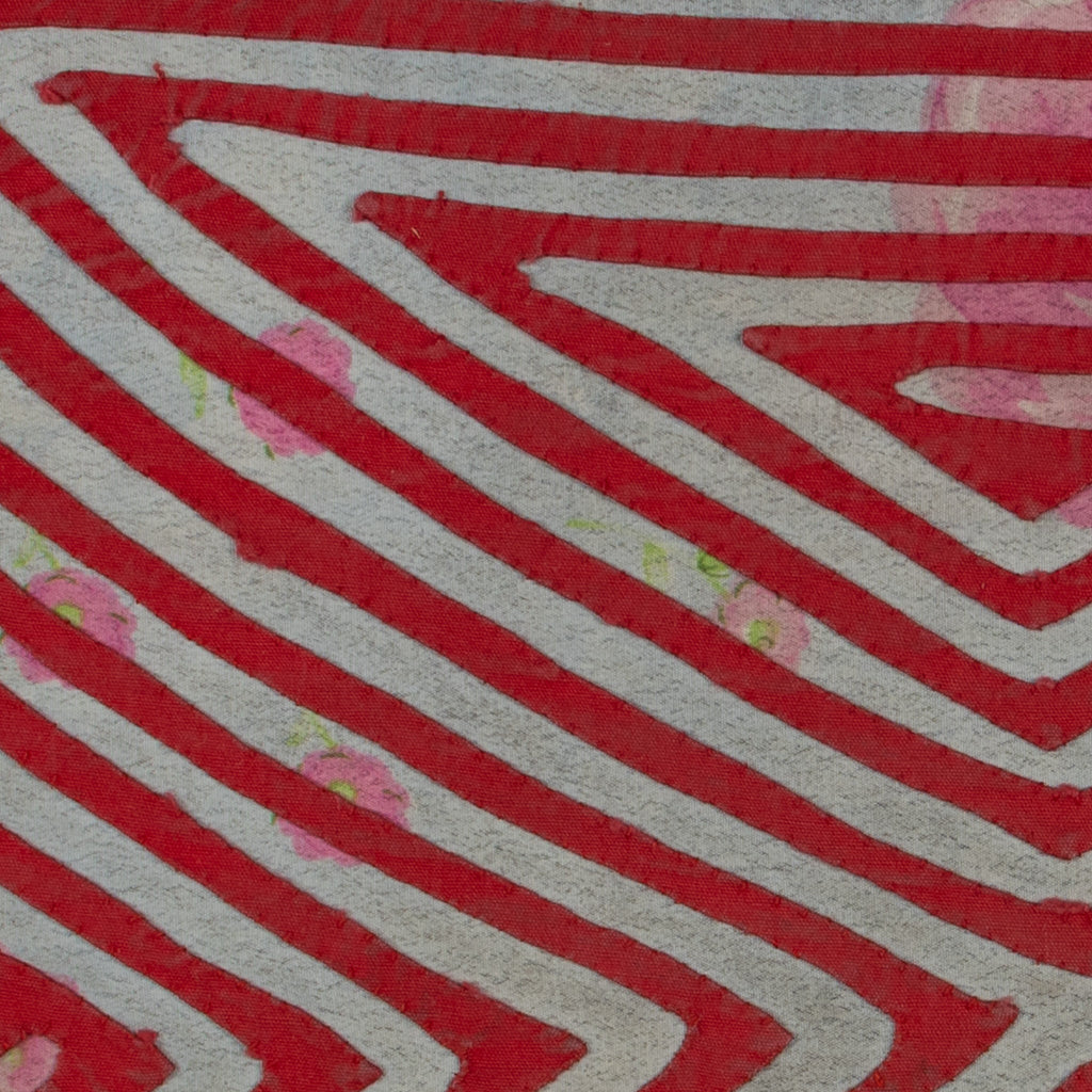 Vintage Red And Gray Floral Background Mola