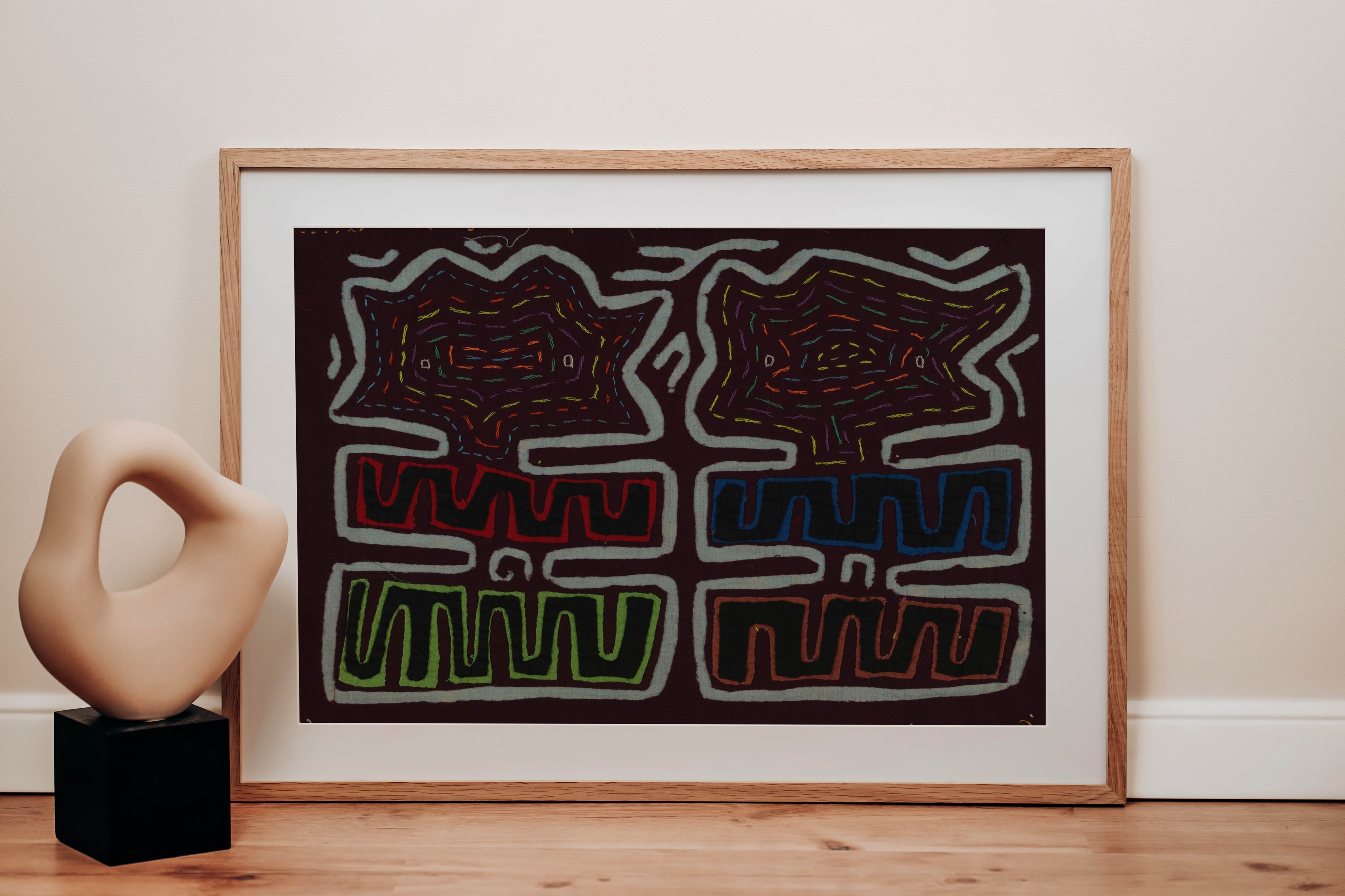 Burgundy And Blue Twin Sister Mola