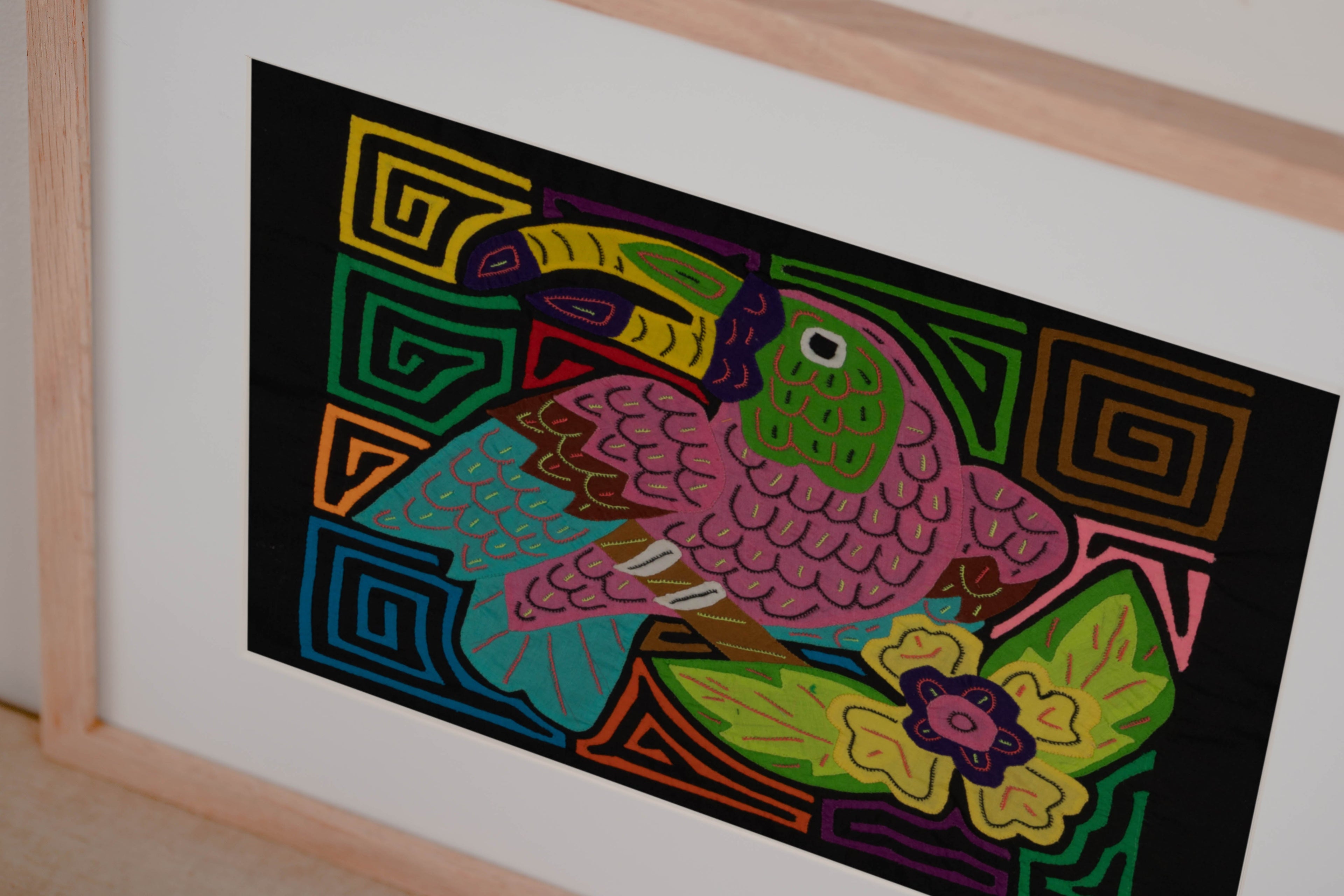 Fantasy Pink And Blue Toucan Parrot Bird Mola