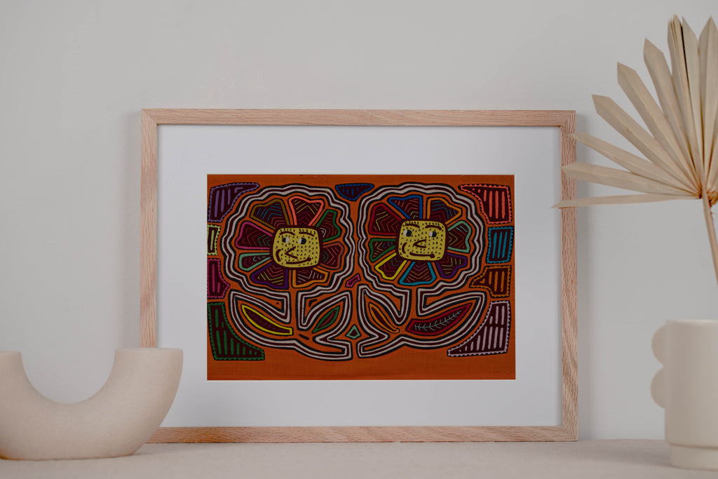 Traditional Orange And Yellow Sunflower Mola