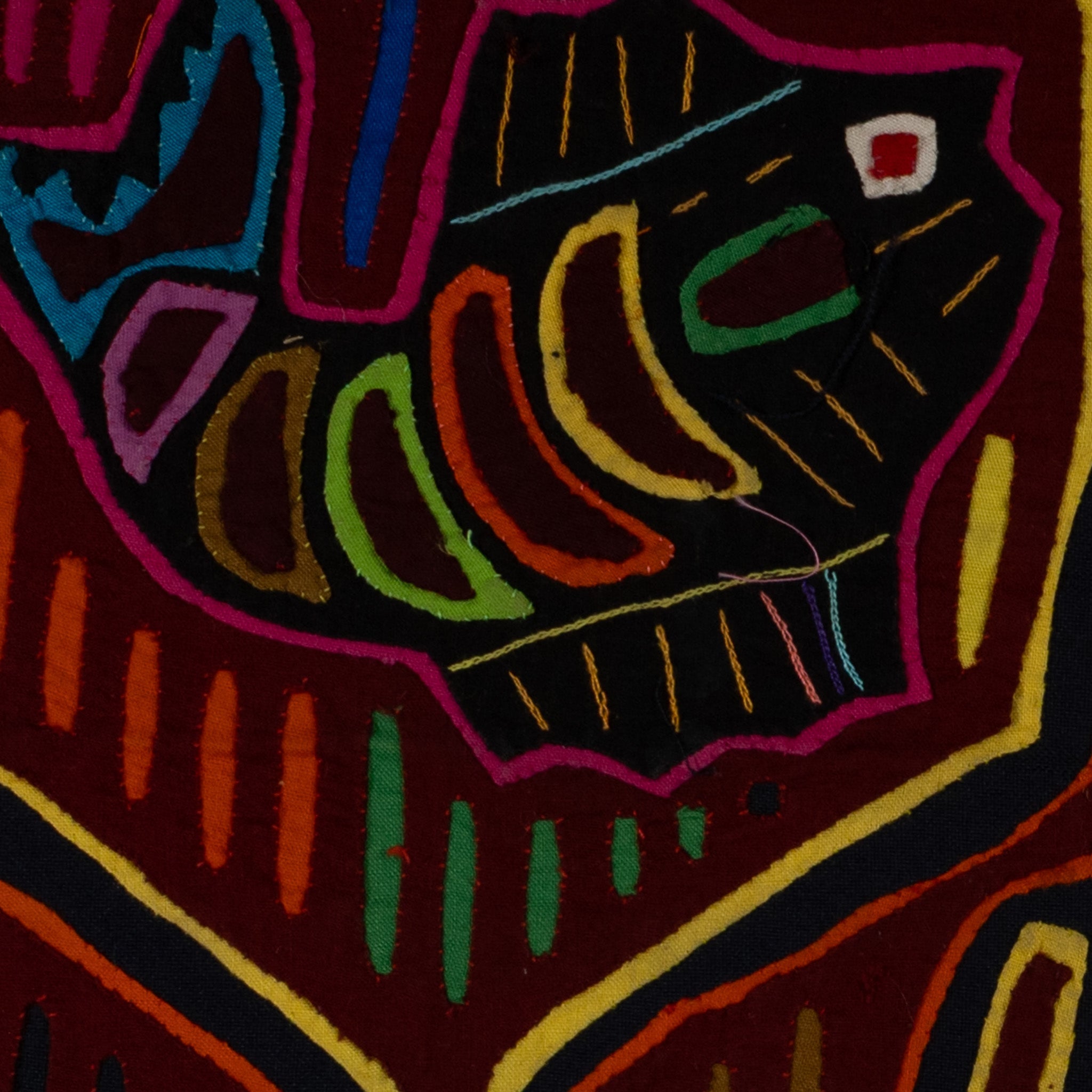 Traditional Maroon Orange And Yellow Fish Mola