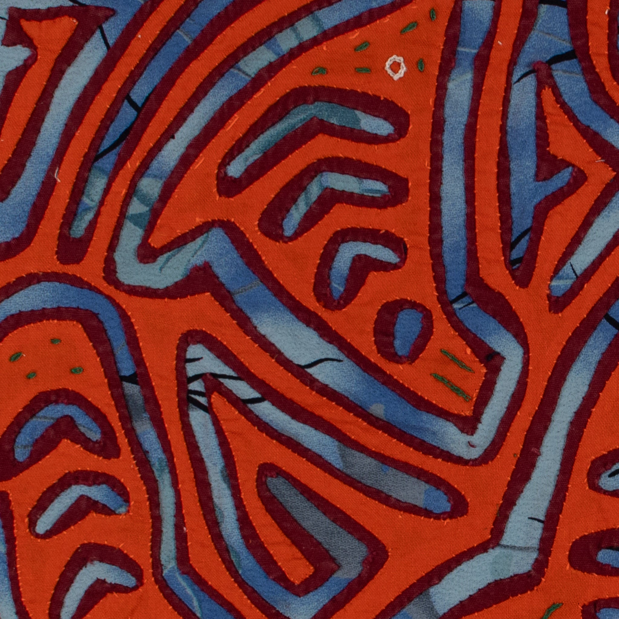 Vintage Orange And Blue Bird Mola