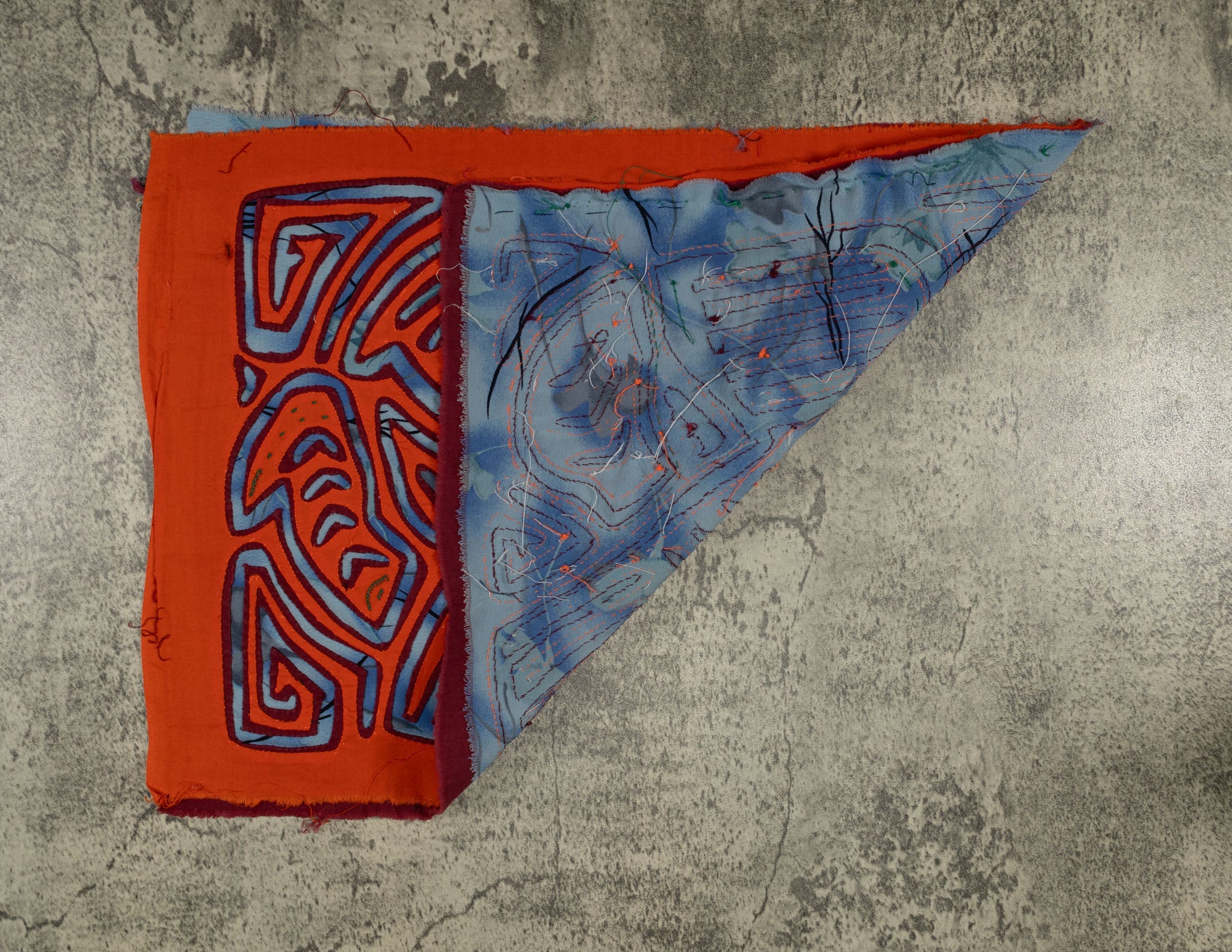 Vintage Orange And Blue Bird Mola