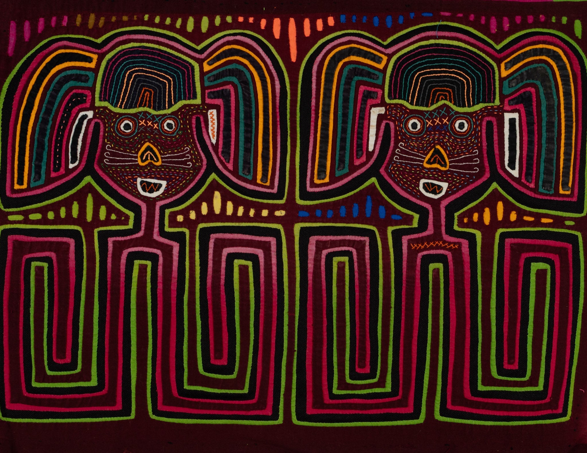 Traditional Multi-Color Twin Sister Mola