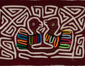 Traditional Burgundy And White Talking Chick Mola