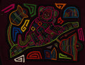 Burgundy And Pink Monkey Ape Of The Rainforest Mola