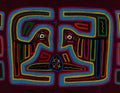 Maroon And Turquoise Optical Illusion Mola