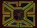 Classic Maroon And Green Floral Flower Mola