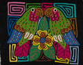 Tropical Parrots Facing Each Other Mola