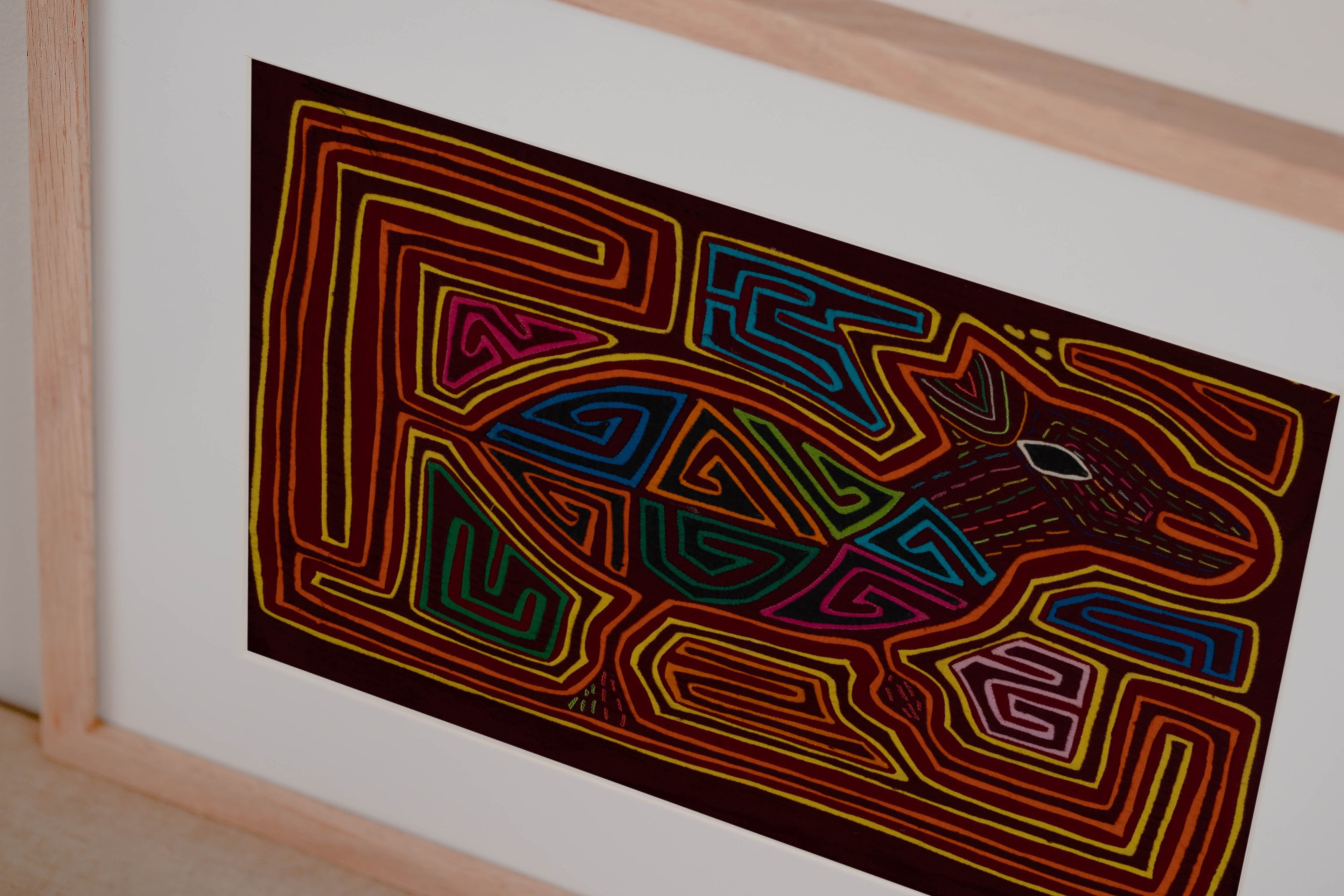Traditional Multi-Color Deer In The Jungle Mola