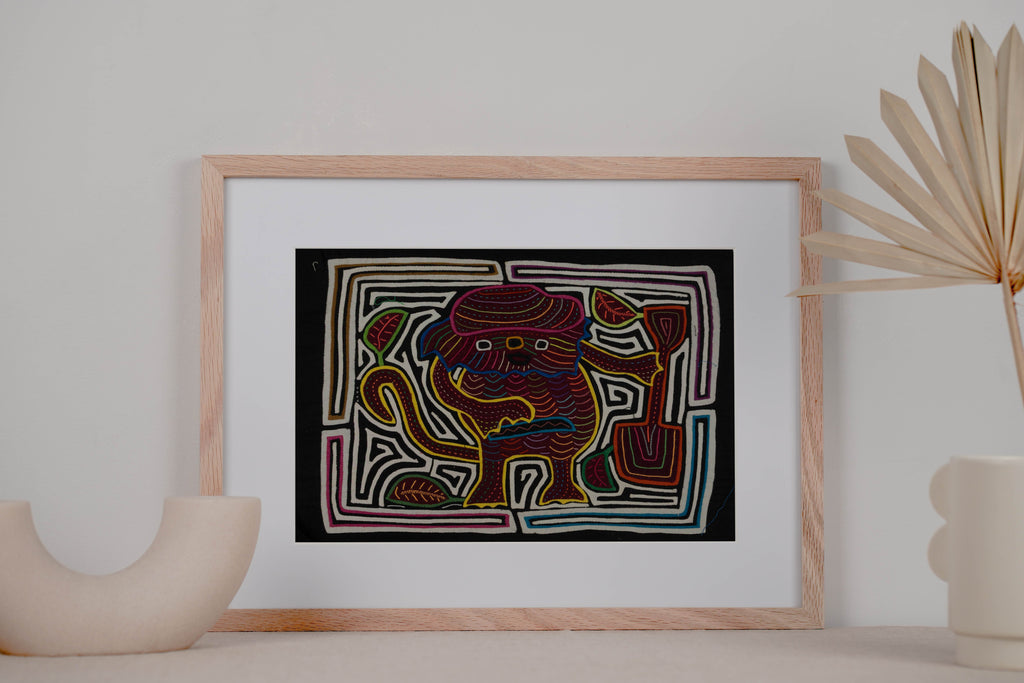 Traditional Burgundy Black And White Jolly Monster Mola