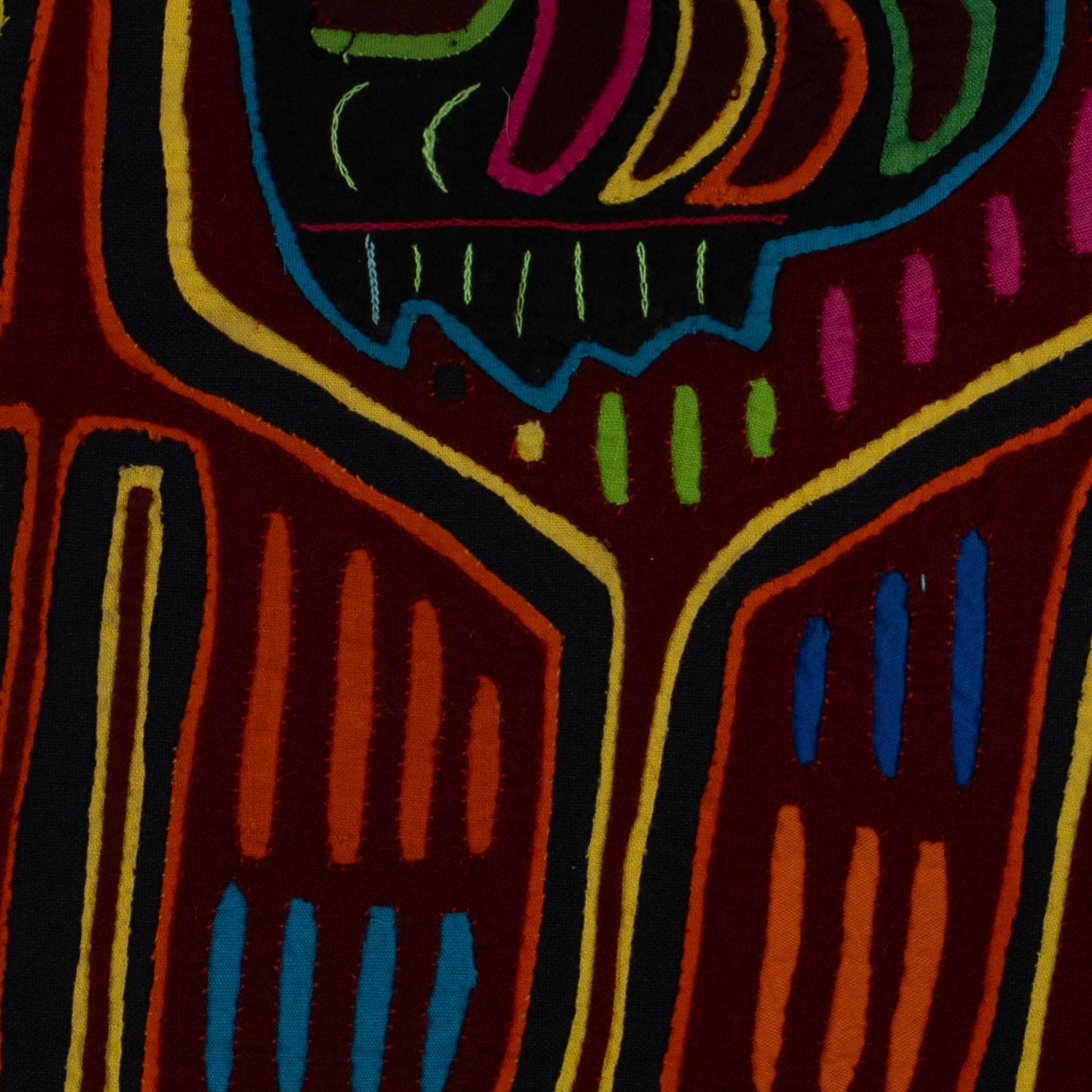 Traditional Maroon Orange And Yellow Fish Mola