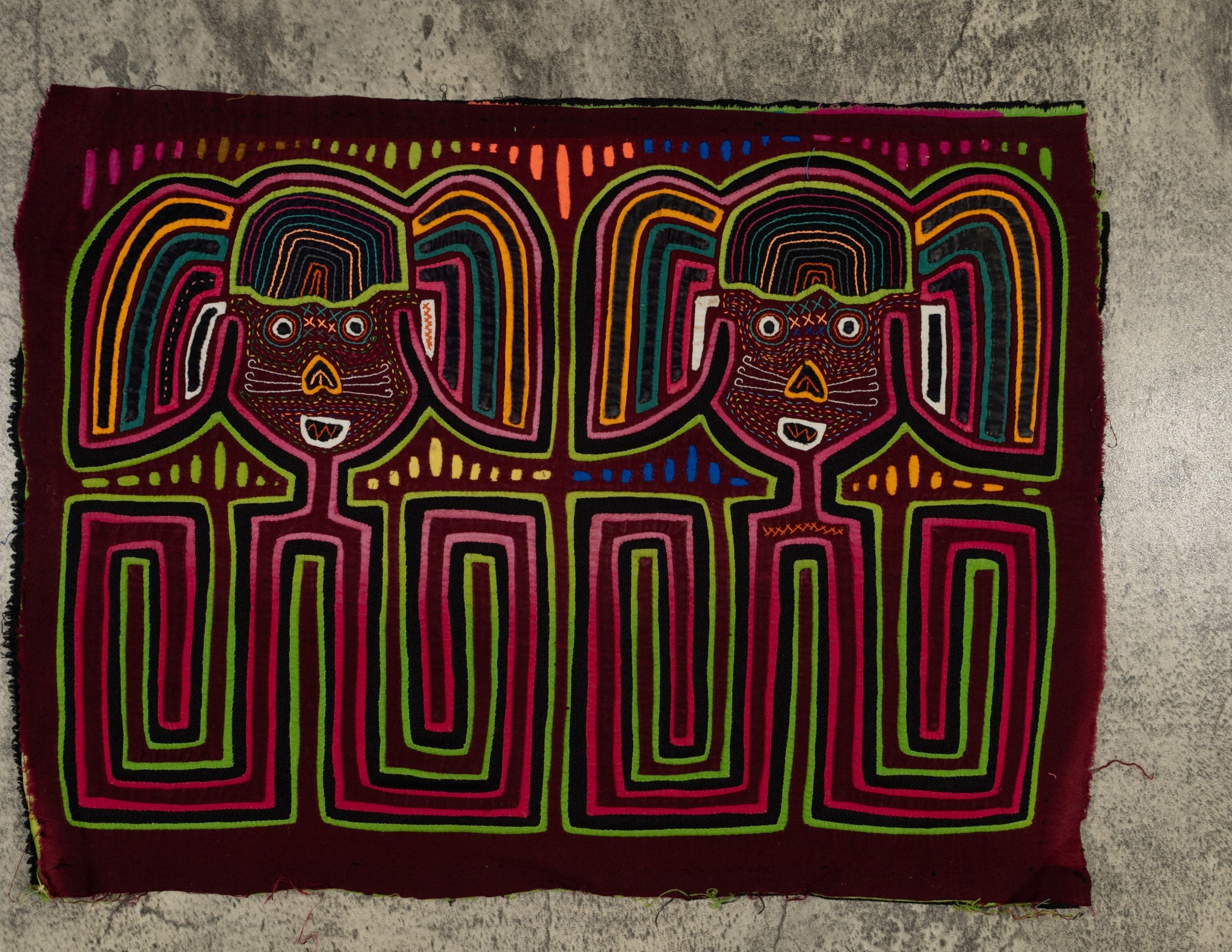 Traditional Multi-Color Twin Sister Mola