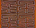 Traditional Orange Black And Cream Classic Design Mola