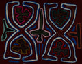 Traditional Maroon Blue And White Calisthenics Mola