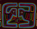 Maroon And Turquoise Optical Illusion Mola