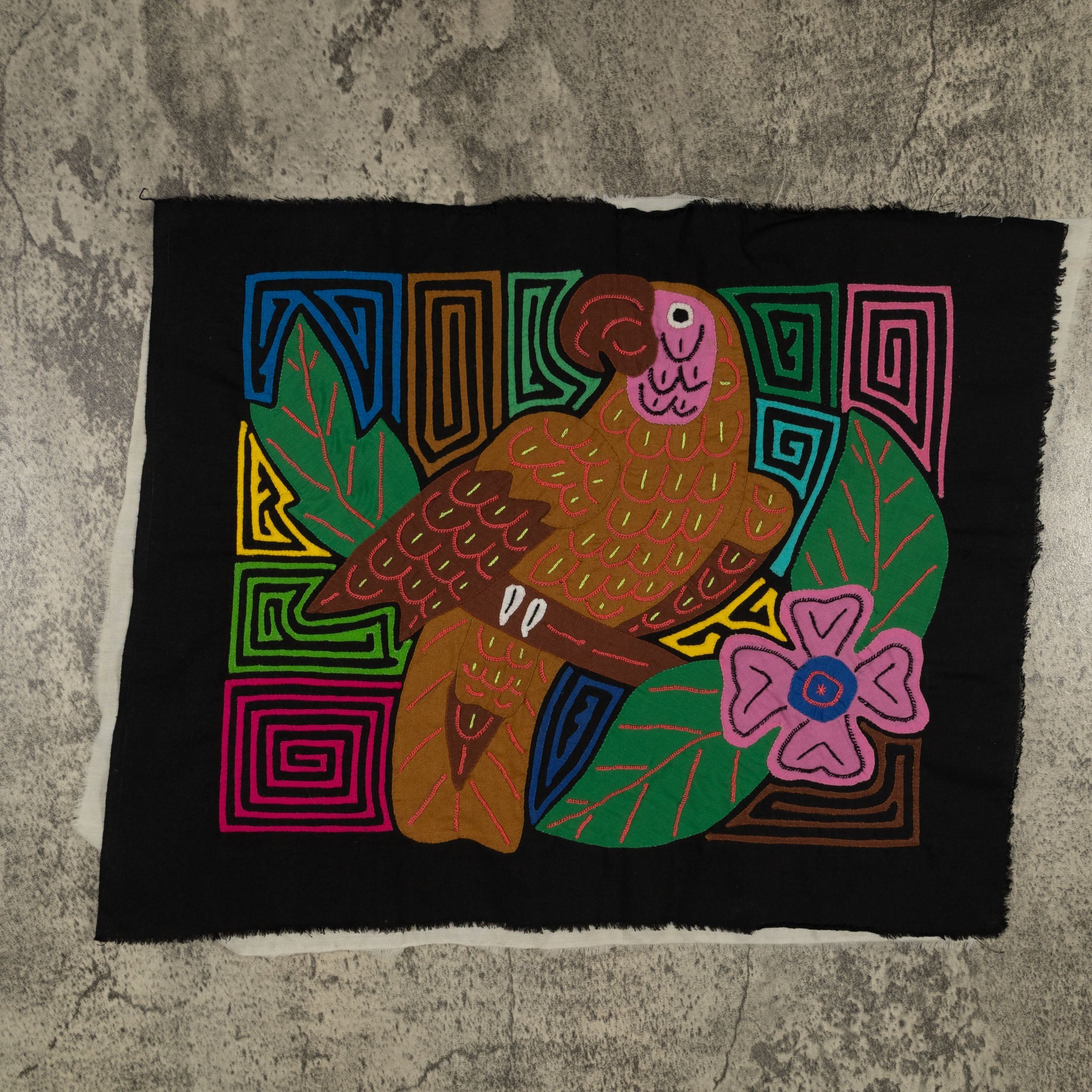 Fantasy Pink And Brown Parrot Bird Mola