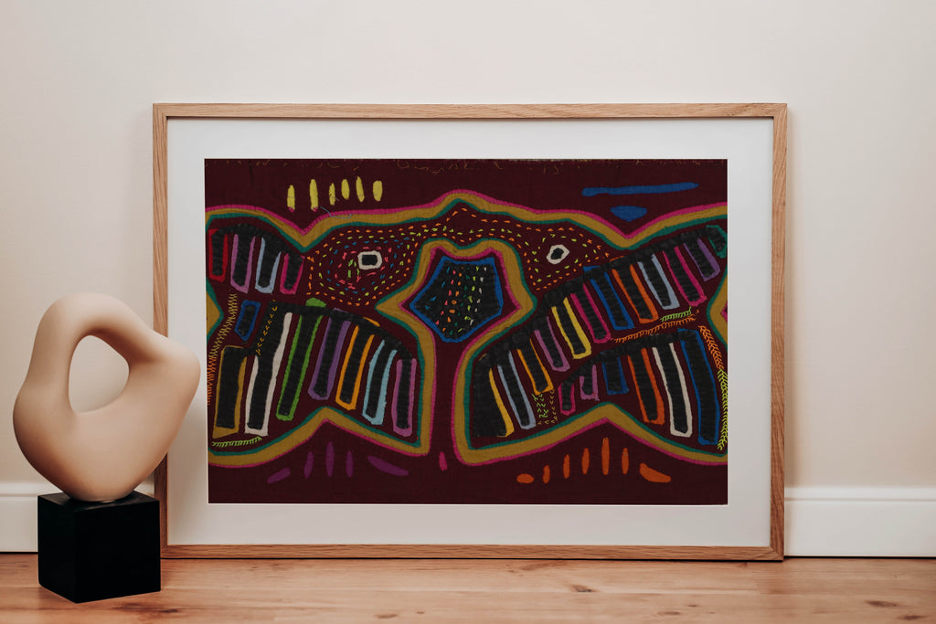 Traditional Multi-Color Hummingbird Kiss Mola