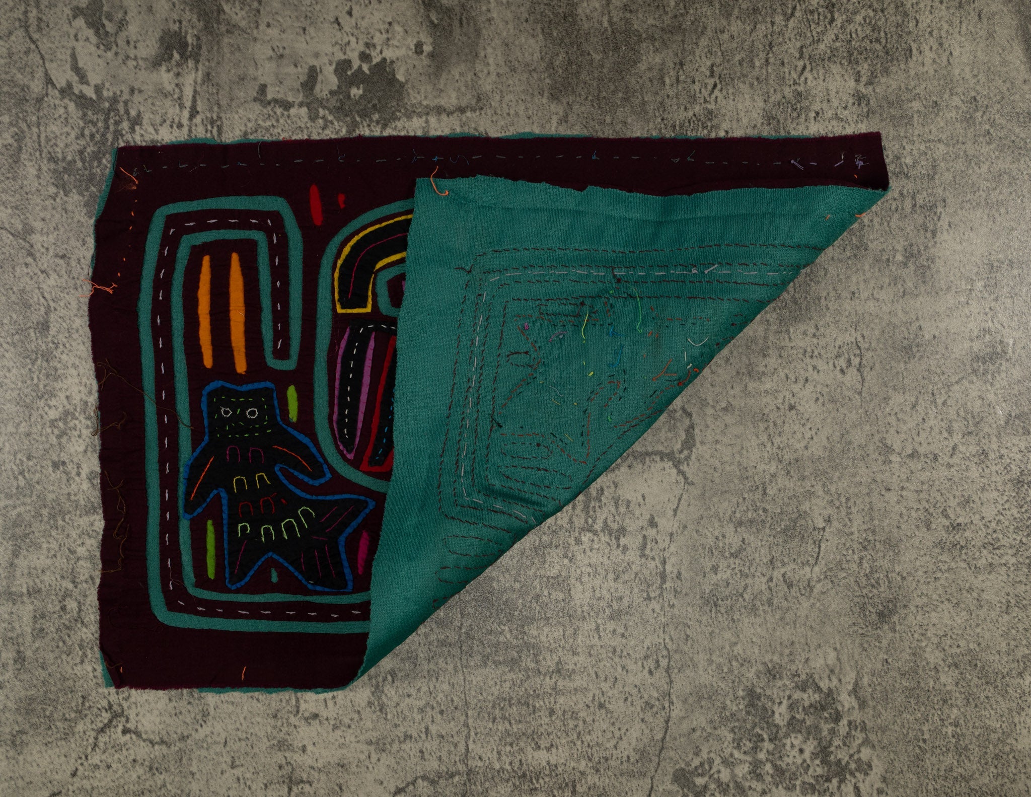 Traditional Burgundy And Green Bird and Fishy Ghost Mola