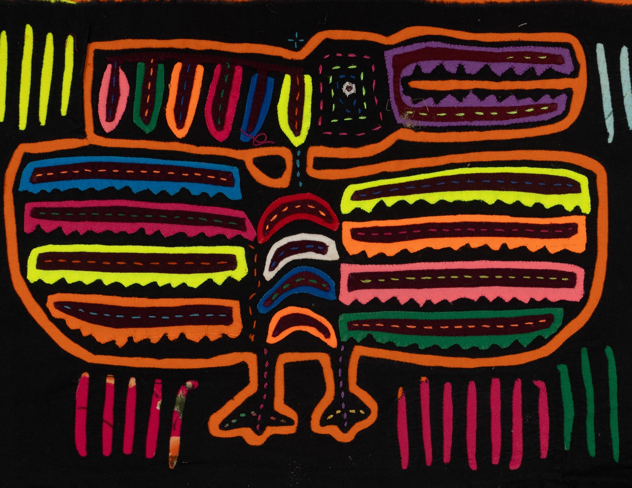 Traditional Black And Orange Thunderbird Mola