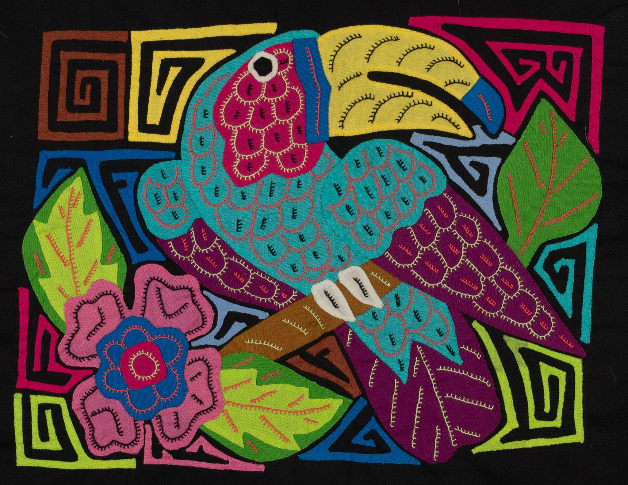 Fantasy Blue And Purple Toucan Bird Mola