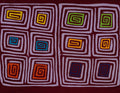 Traditional Burgundy And Gray Hollywood Squares Mola