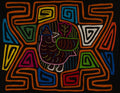 Traditional Black And Orange Fancy Bird Mola
