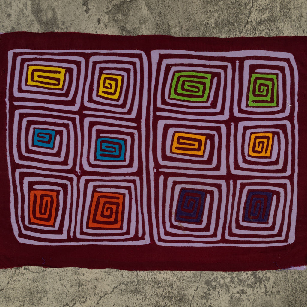 Traditional Burgundy And Gray Hollywood Squares Mola