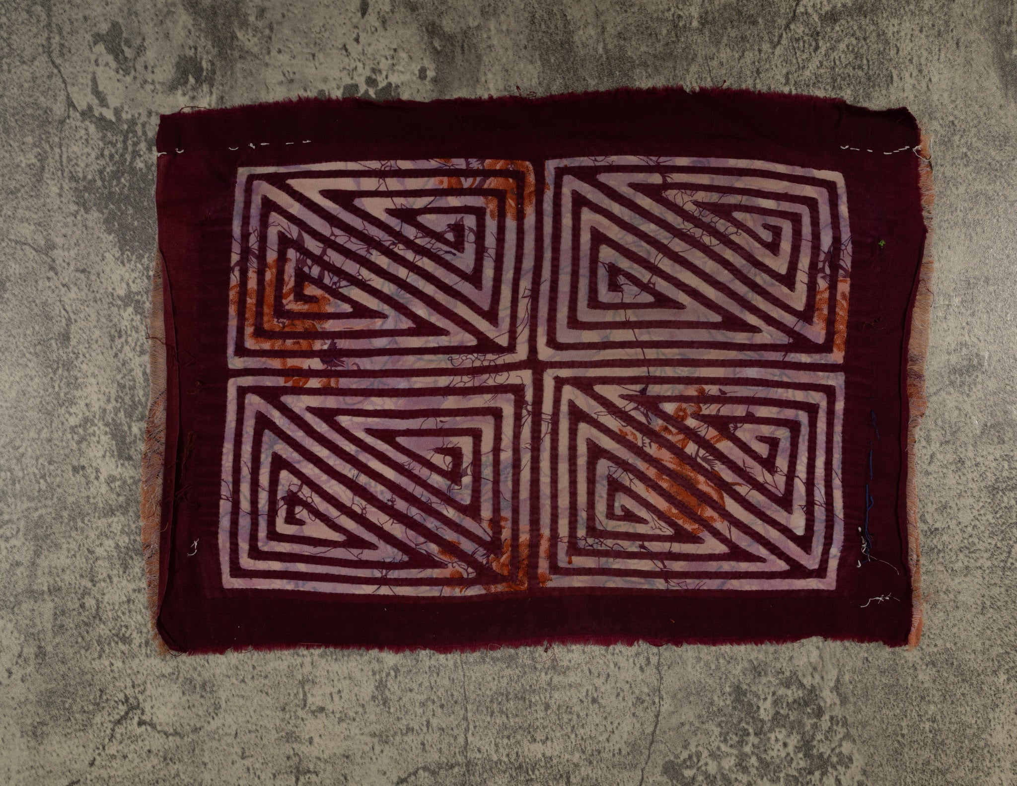 Vintage Burgundy And White Mola