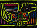 Black And Chartruce Jungle Critter Mola