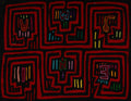 Traditional Black And Red Classic Design Mola