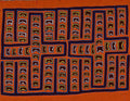 Traditional Orange Christian Cross Mola