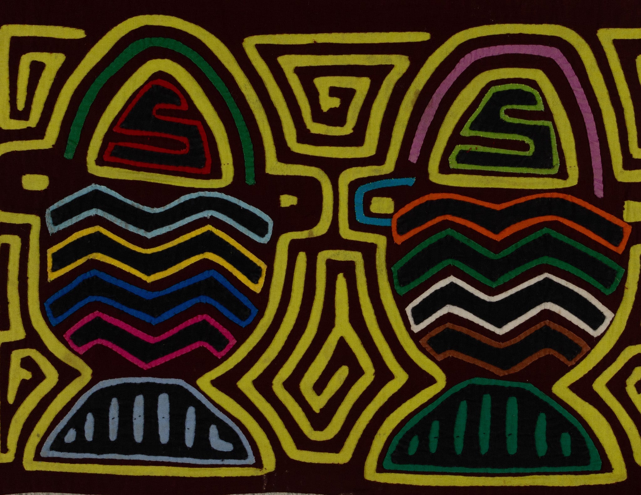 Traditional Multi-Color Flower Basket Mola