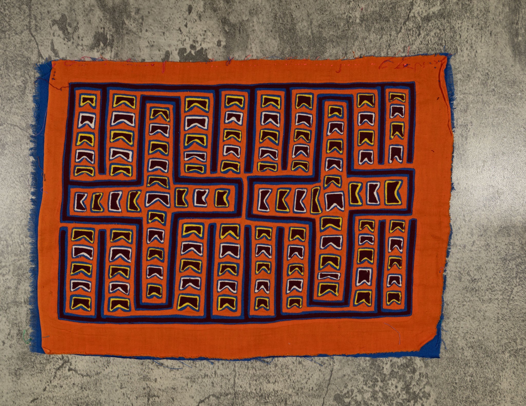 Traditional Orange Christian Cross Mola