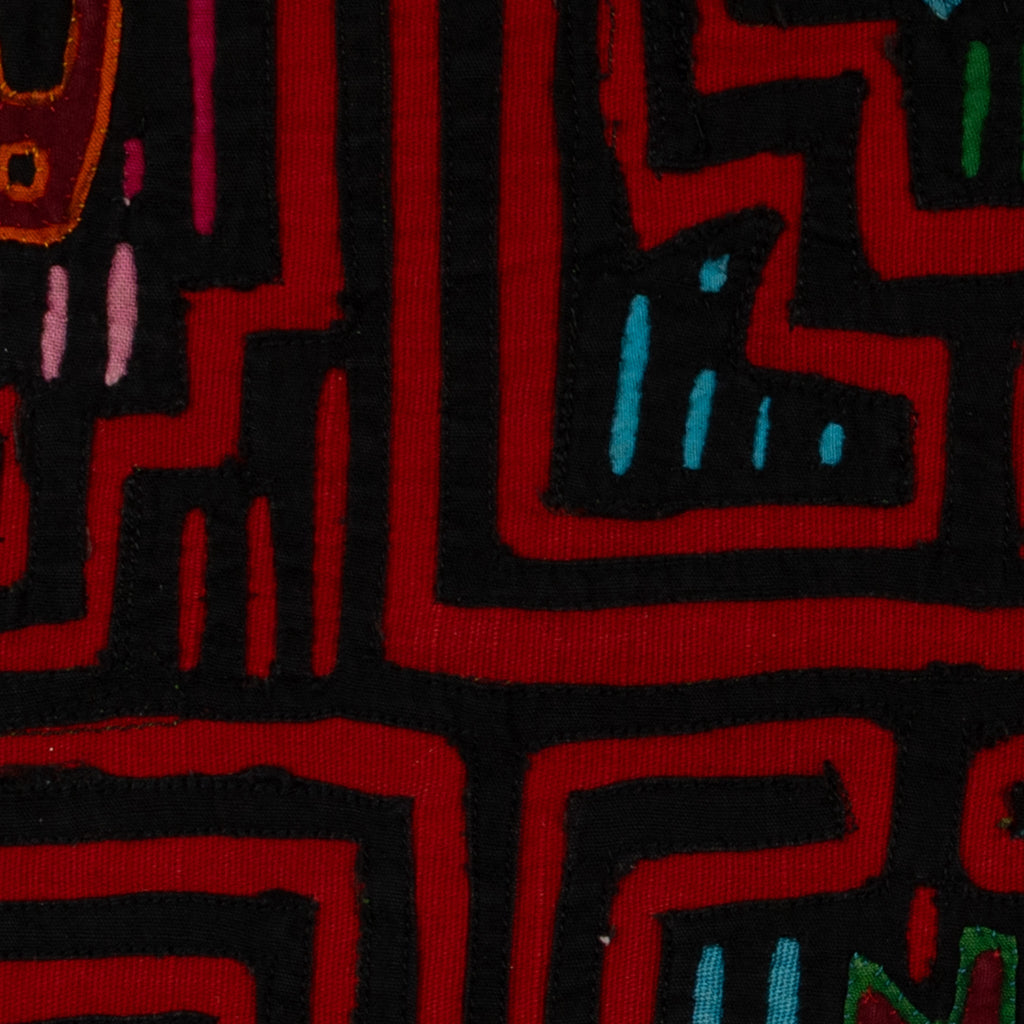 Traditional Black And Red Classic Design Mola