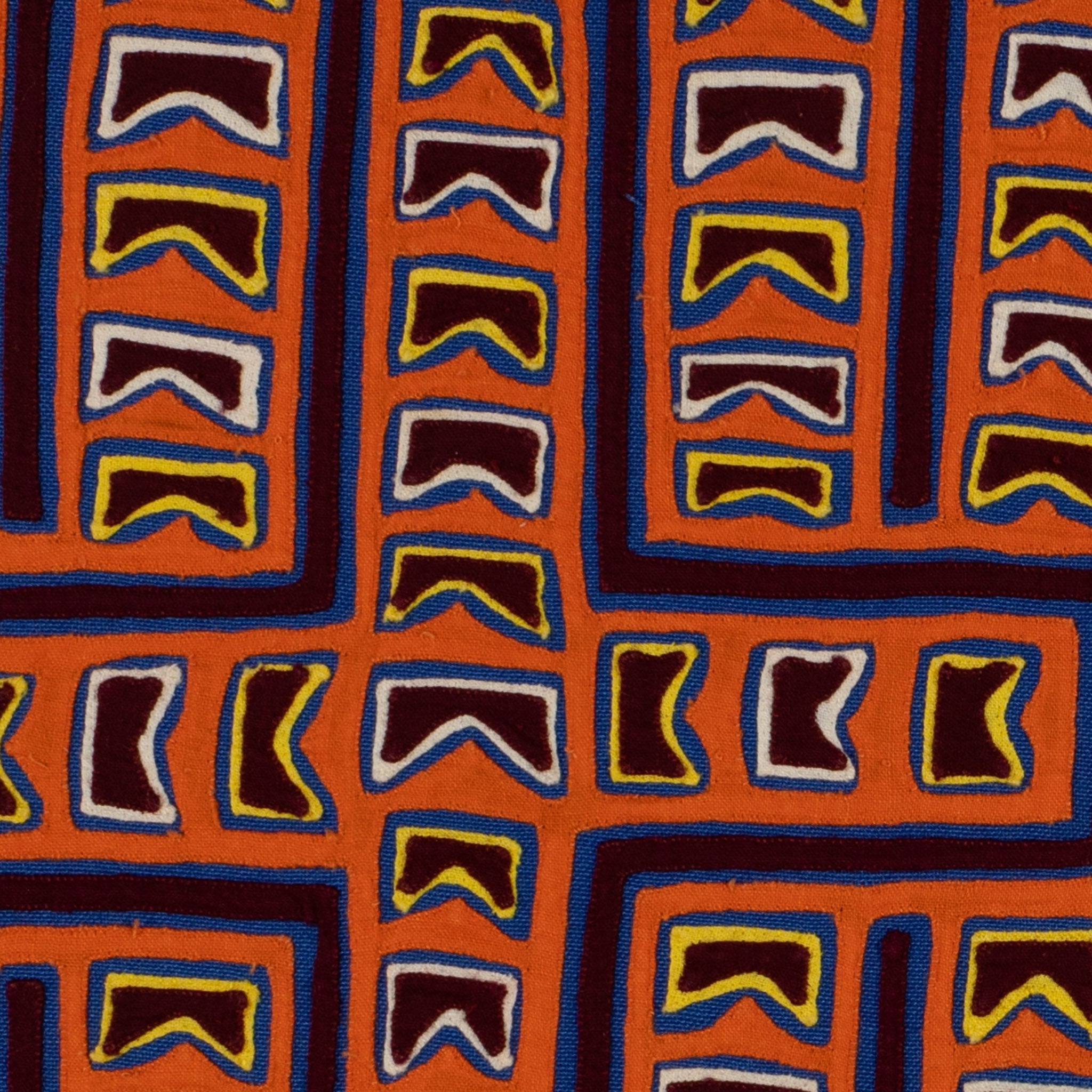 Traditional Orange Christian Cross Mola