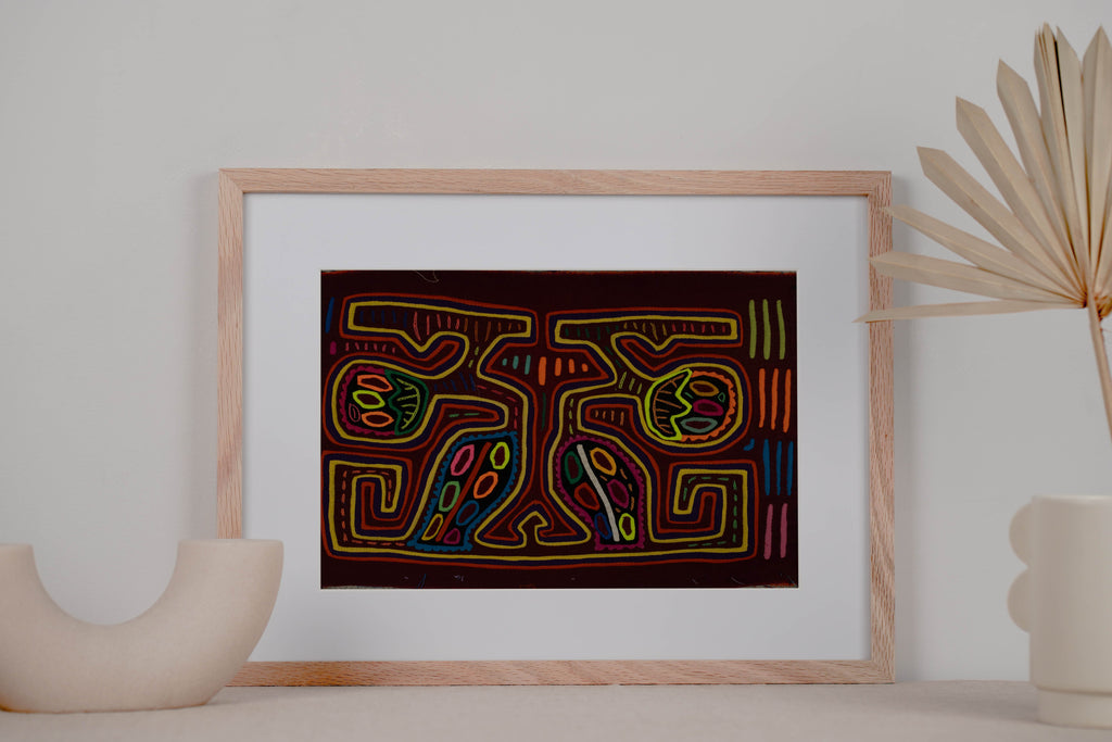 Classic Burgundy And Yellow Happy Octopus Mola