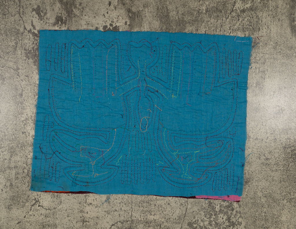 Classic Maroon And Turquoise Jungle Bird Mola