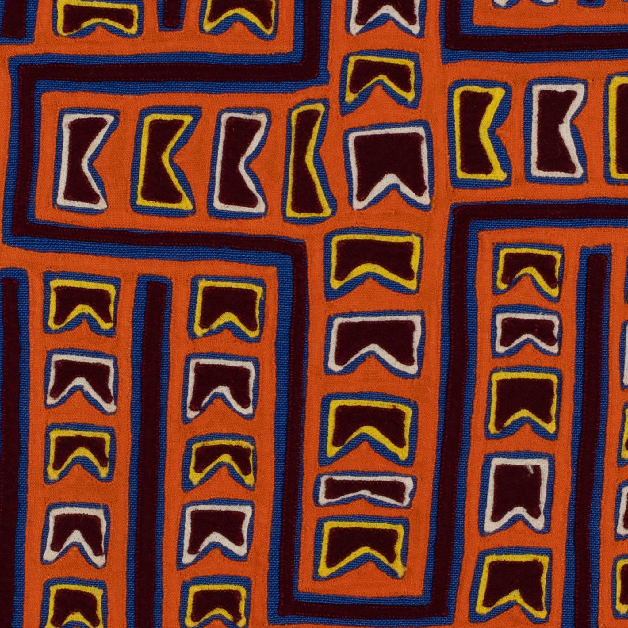 Traditional Orange Christian Cross Mola
