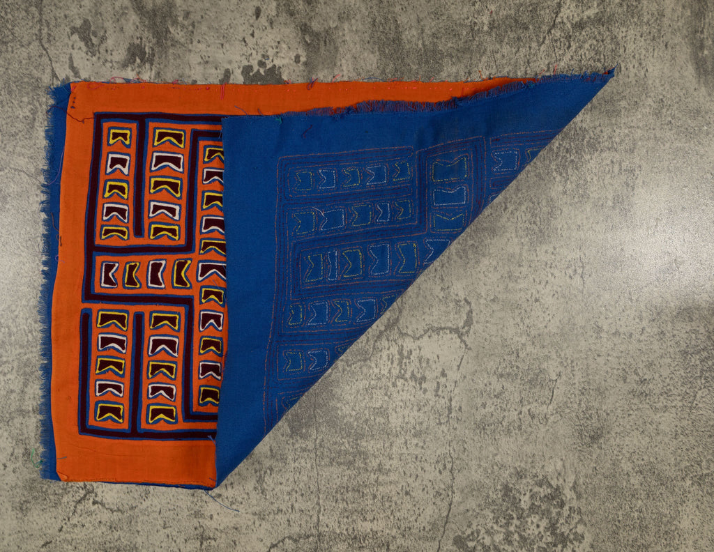 Traditional Orange Christian Cross Mola
