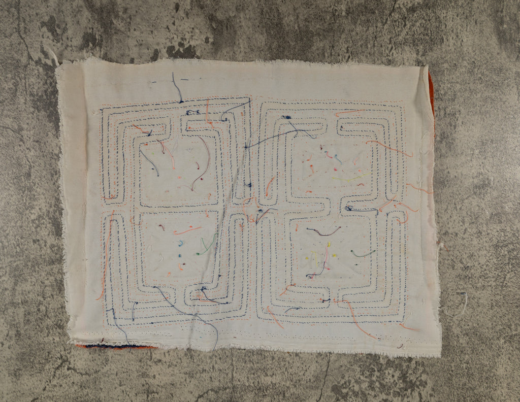 Orange And White Squares Of Life Mola