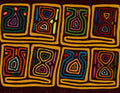 Traditional Burgundy And Gold Hour Glass Mola