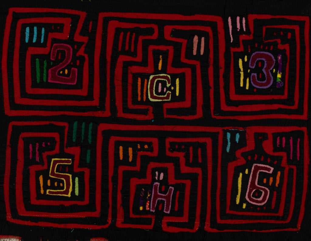 Traditional Black And Red Classic Design Mola