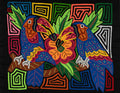 Fantasy Red Blue And Yellow Two Toucan Parrot Mola