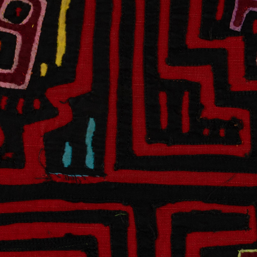 Traditional Black And Red Classic Design Mola