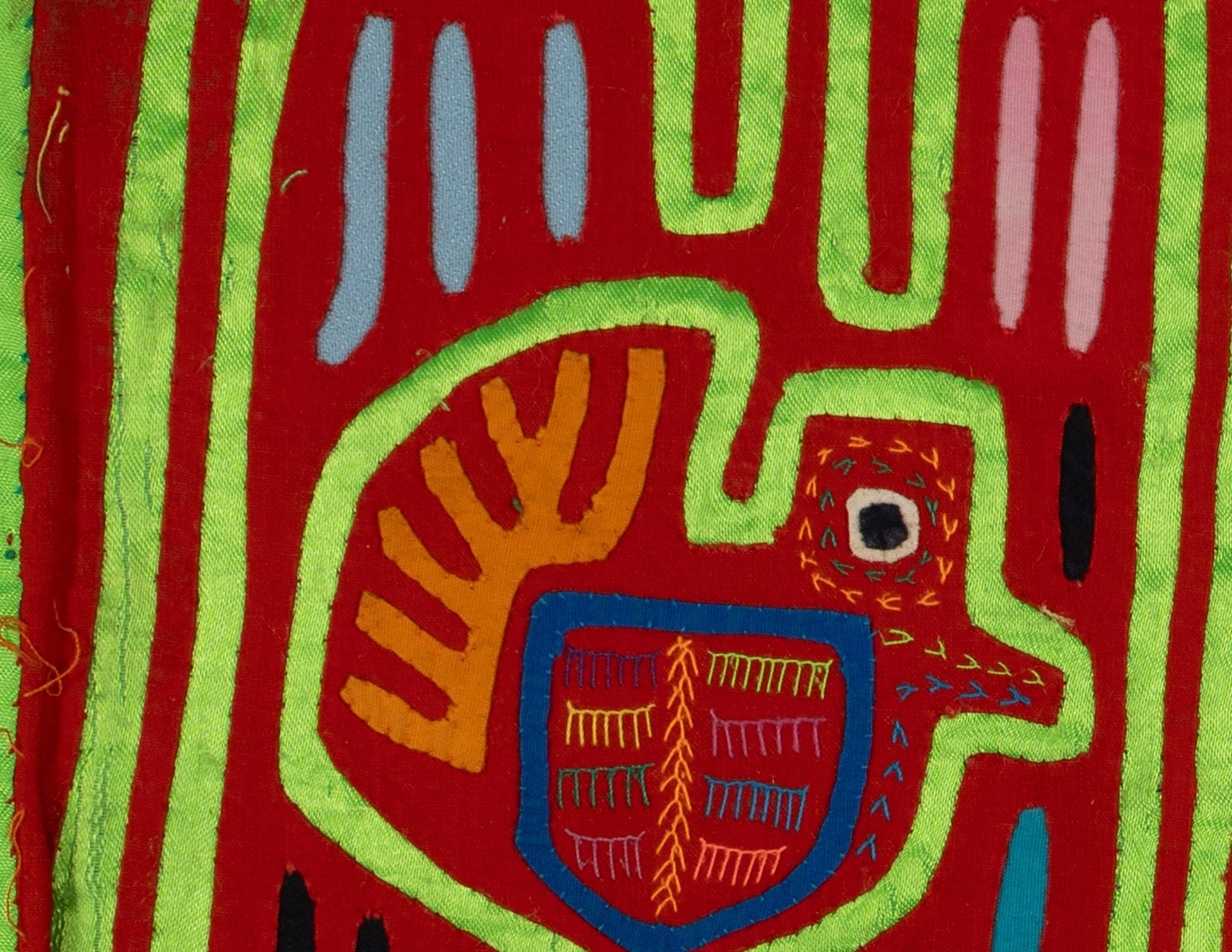 Traditional Red And Green Tweety Bird Mola