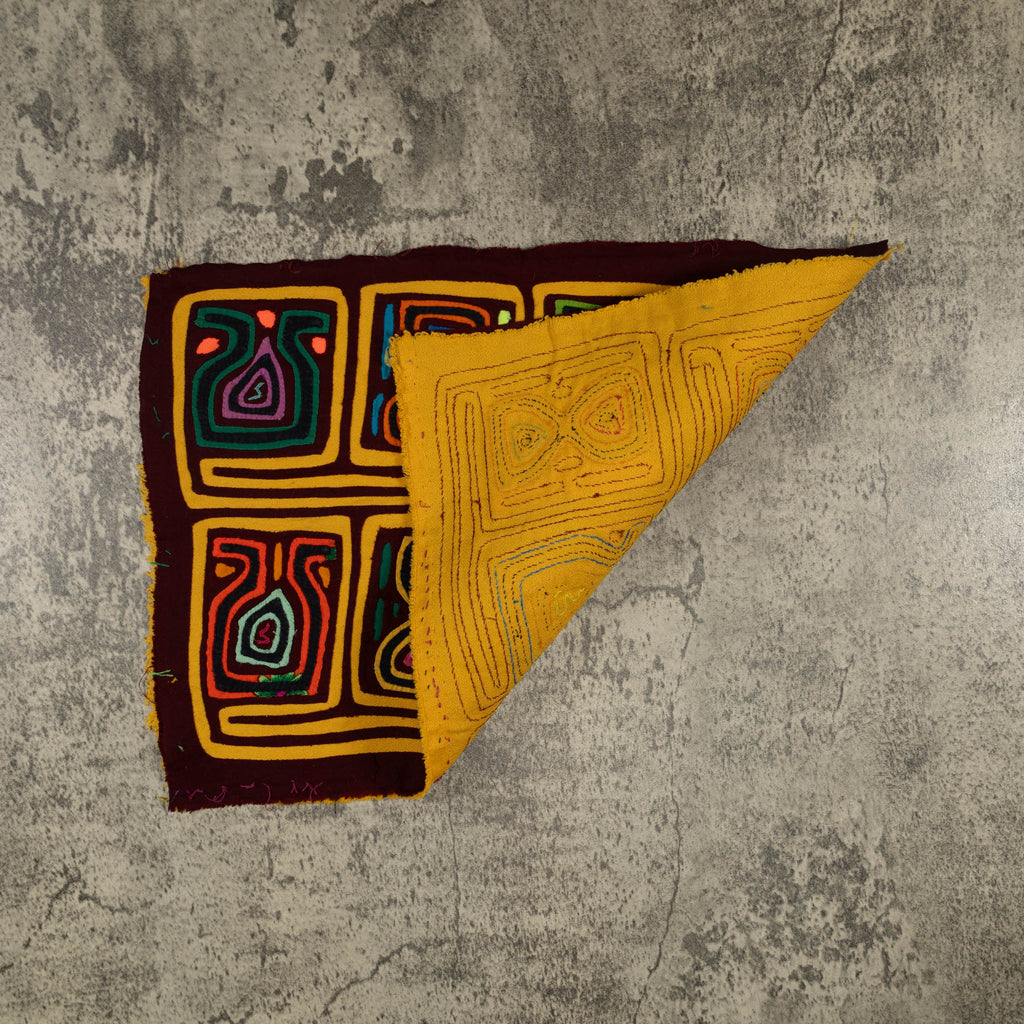 Traditional Burgundy And Gold Hour Glass Mola