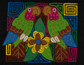 Fantasy Green And Pink Two Parrot Bird Mola